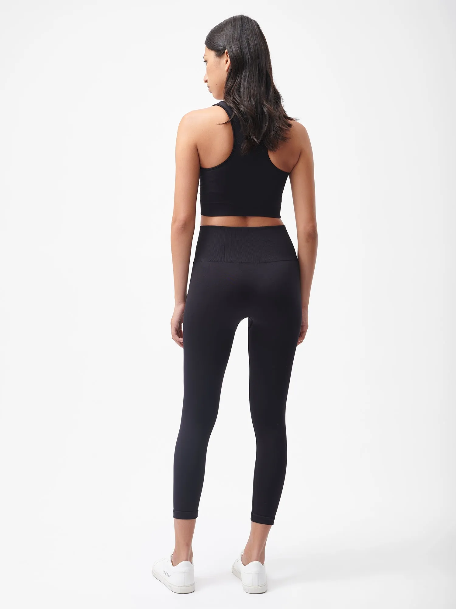 Women's Plant-Stretch Compressive 7/8 Leggings—Black