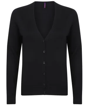 Womens v-neck cardigan | Navy