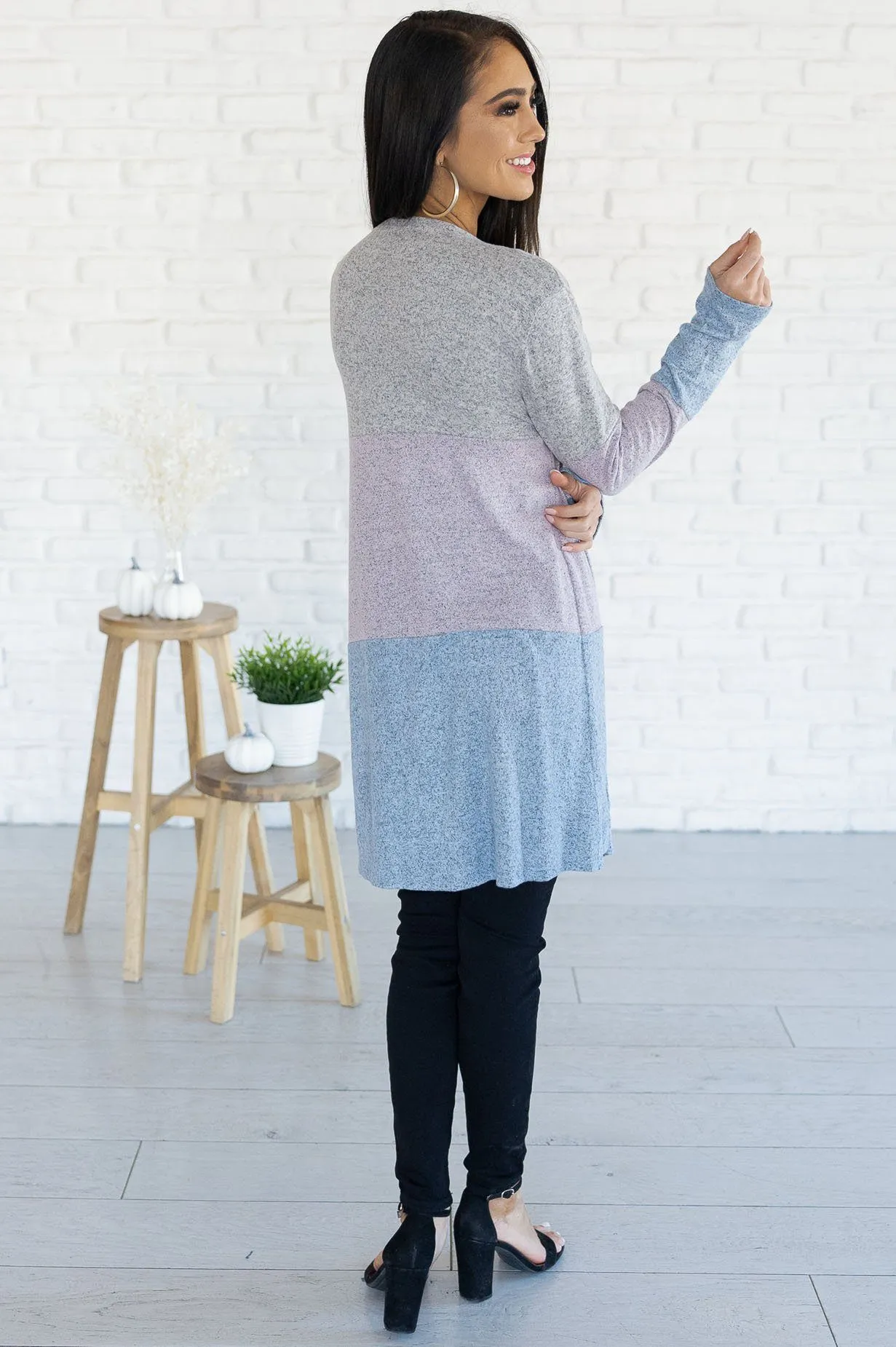 Worth The Chase Modest Block Cardigan